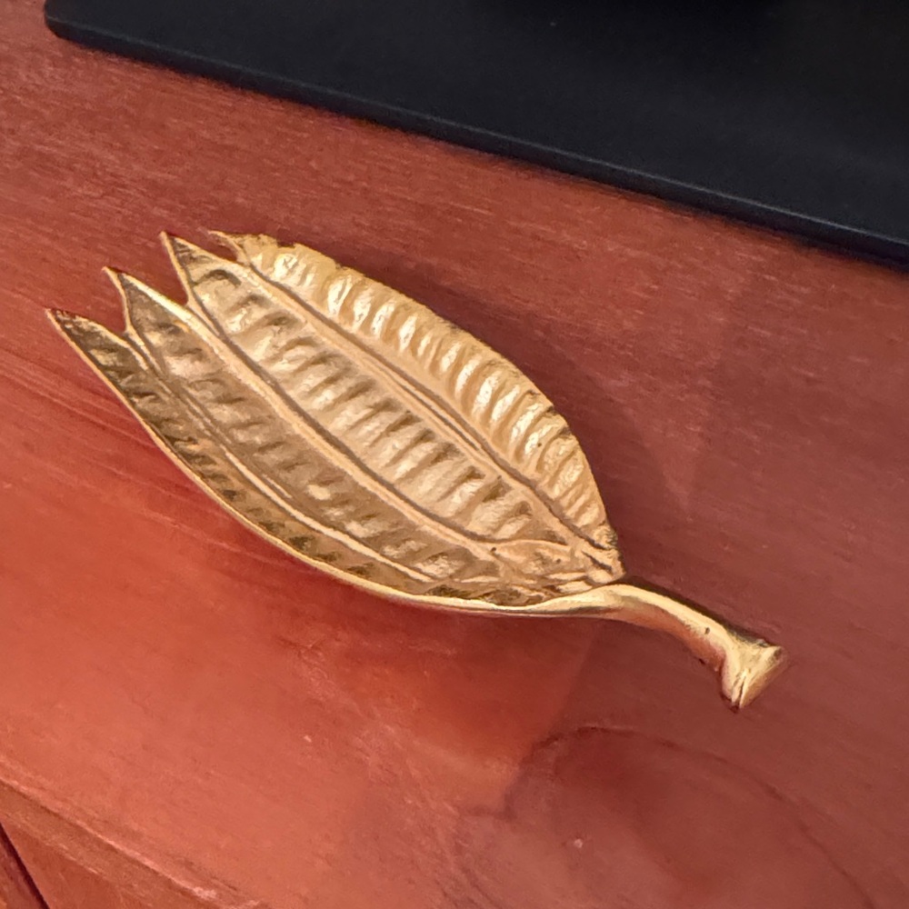 Gold Leaf Shaped Decorative Tray